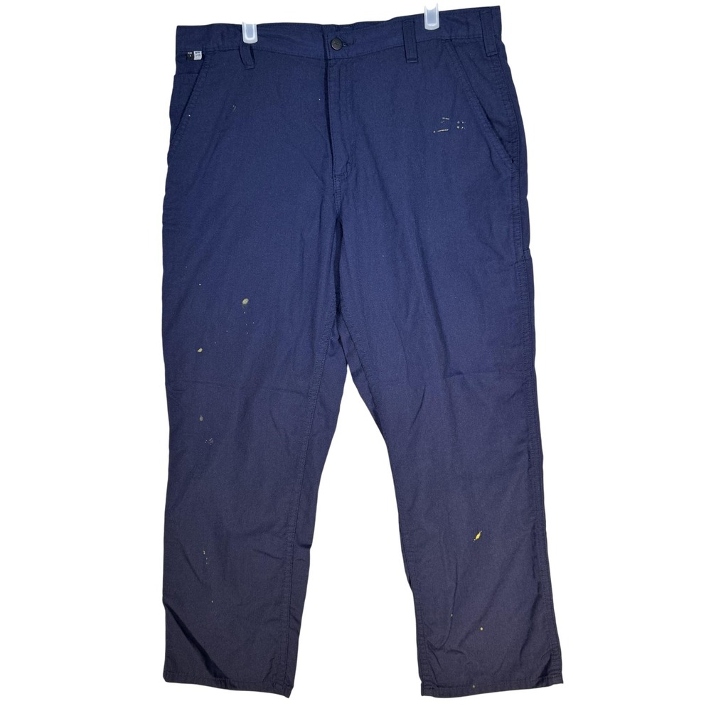 Carhartt FR Work Pants Mens 36x31 Navy Arc Flash CAT2 Flame Resistant Utility